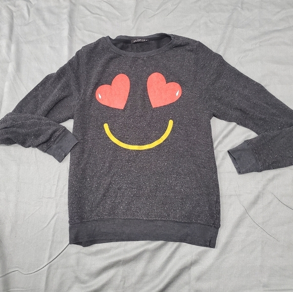 Wildfox Heart Eyes Emoji Pullover Size Sma… - Picture 2 of 5
